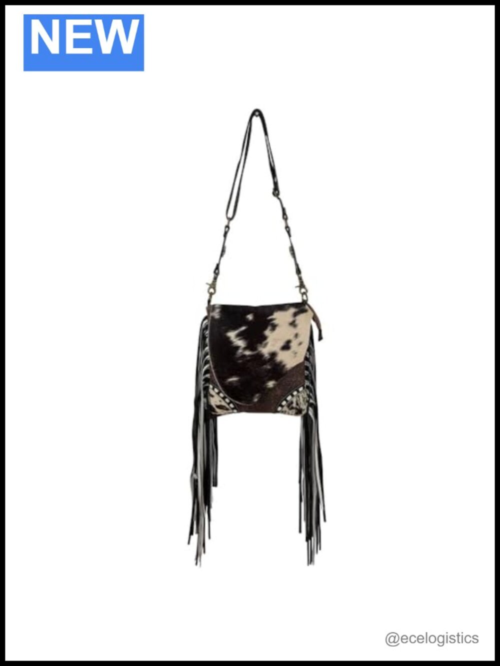 Genuine Leather Fringe Shoulder Bag - Boho Cowgirl Purse for Women